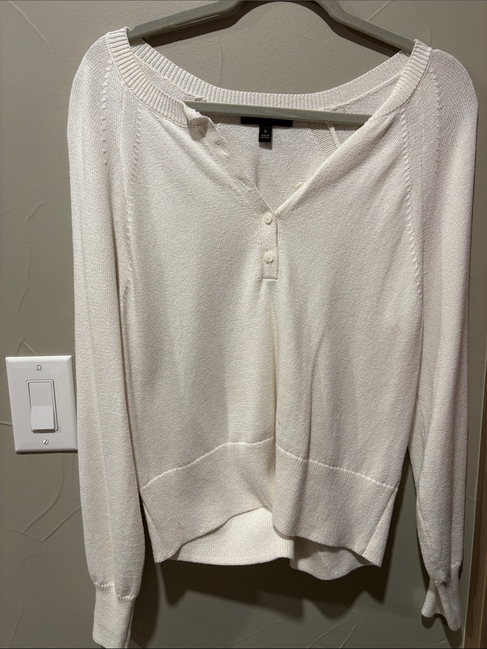 Banana Republic Factory Olive Green Henley Sweater